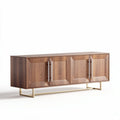 Stolik RTV w stylu nowoczesnym z drewna i metalu - 150 x 40 x 60cm