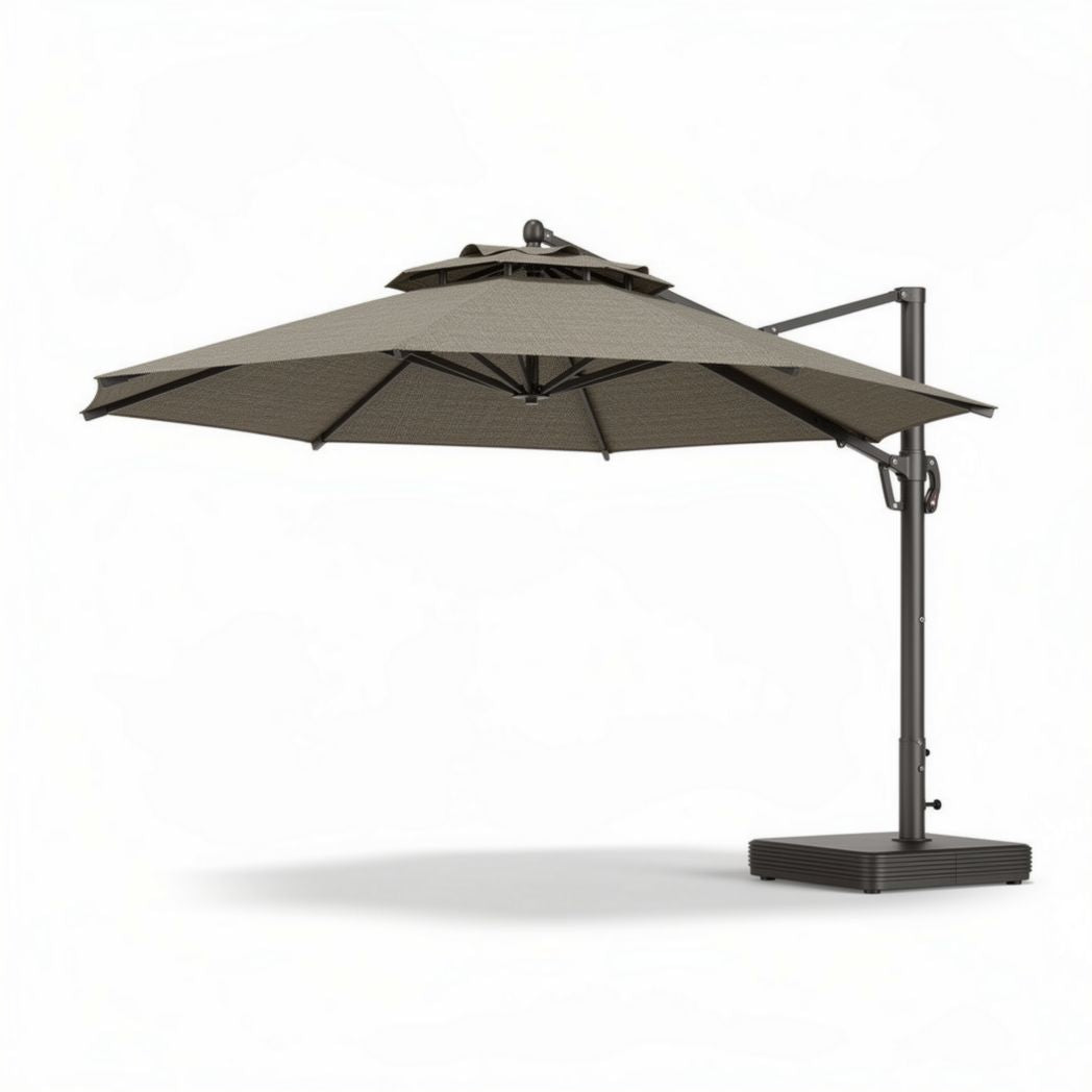 Parasolka ogrodowa z regulowanym ramieniem do użytku zewnętrznego z aluminium - 250 x 250 x 250cm